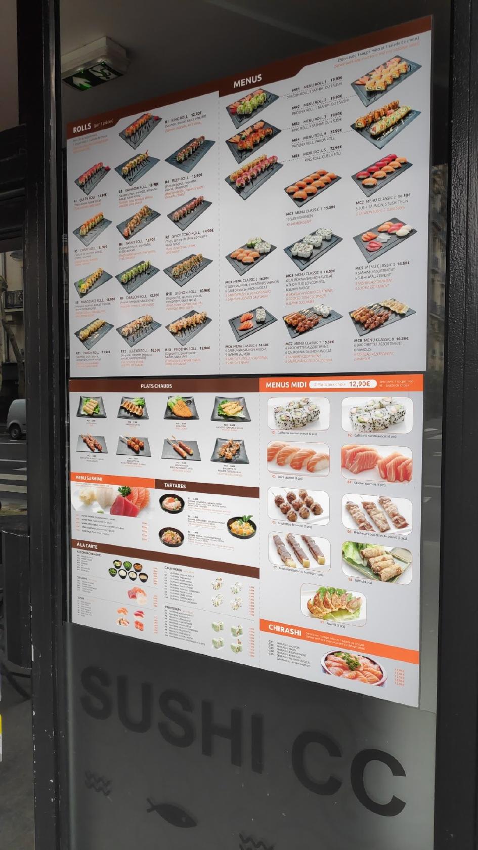 Menu de Sushi cc