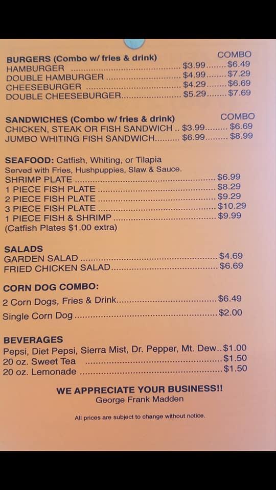 Menu at Blazers Hotwings Of Elberton restaurant, Elberton