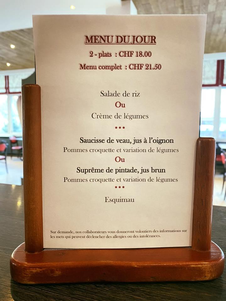 Menu de Hôtel Castel