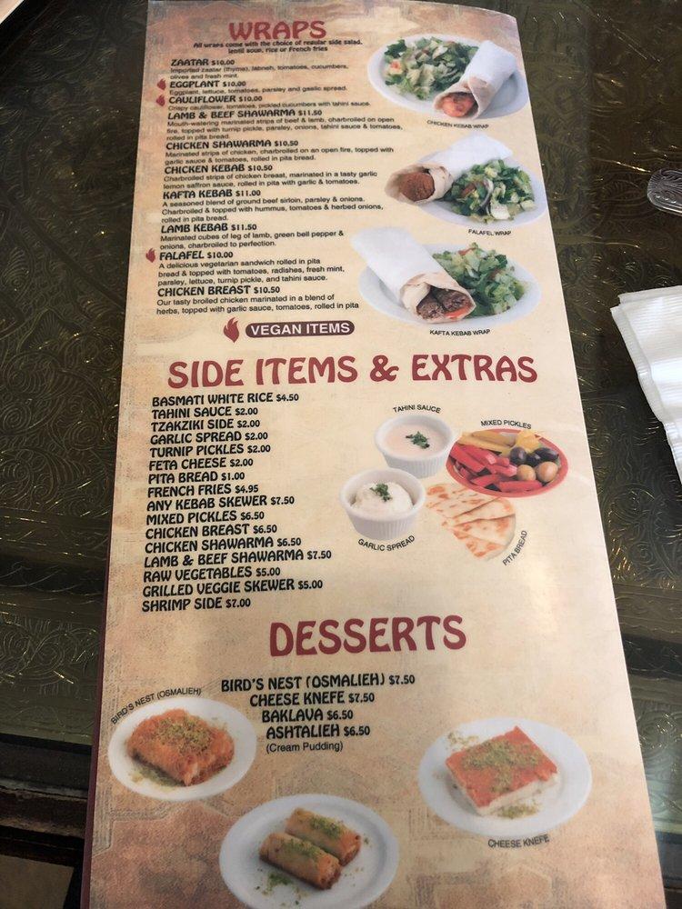 Aladdin Hillcrest Menu