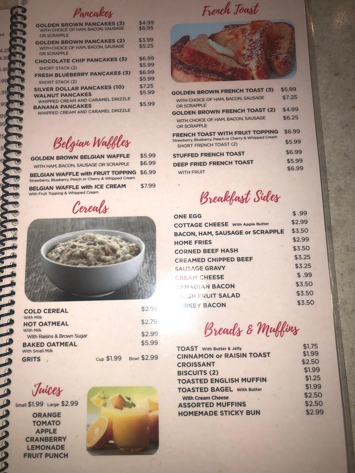 Menu at C. C.'s Kitchen restaurant, Mechanicsburg