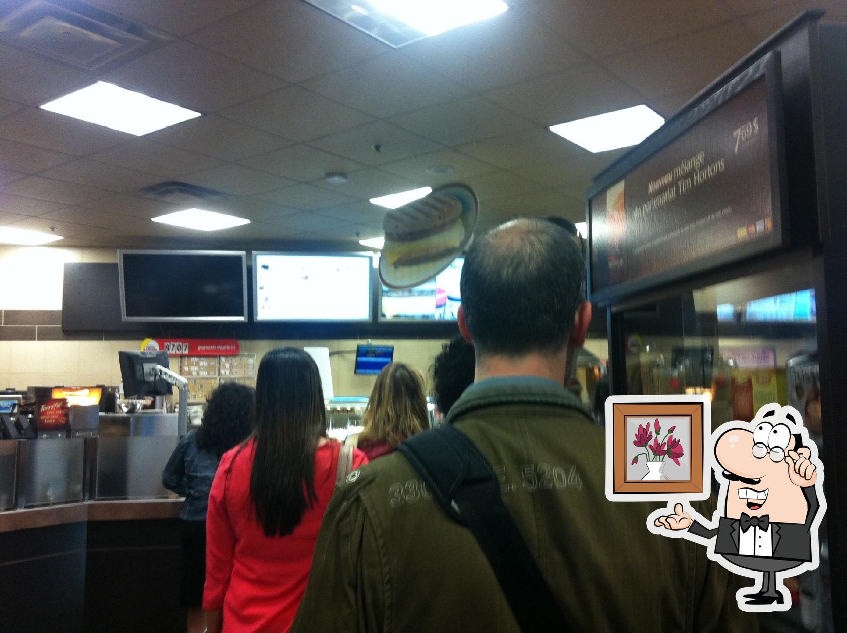 Menu au Tim Hortons restaurant, Montréal, Gare Centrale