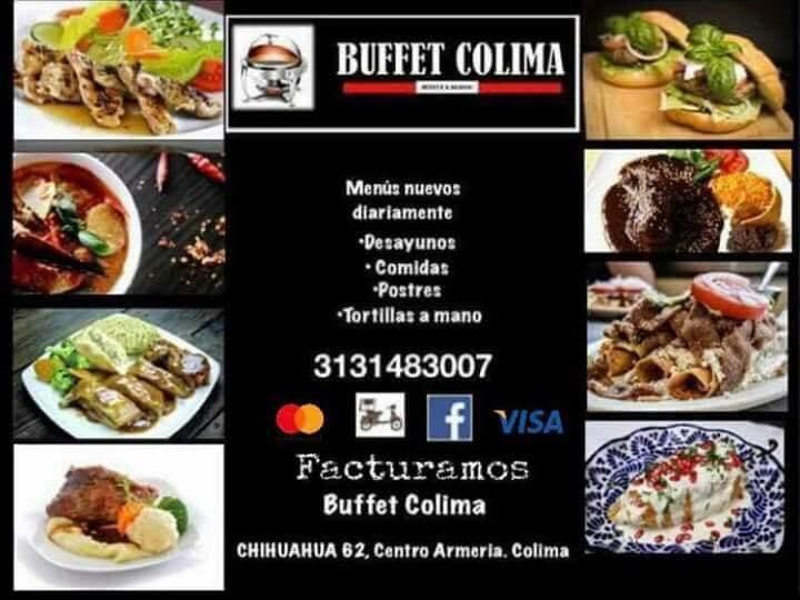 Carta del restaurante Buffet Colima, Ciudad del Armeria