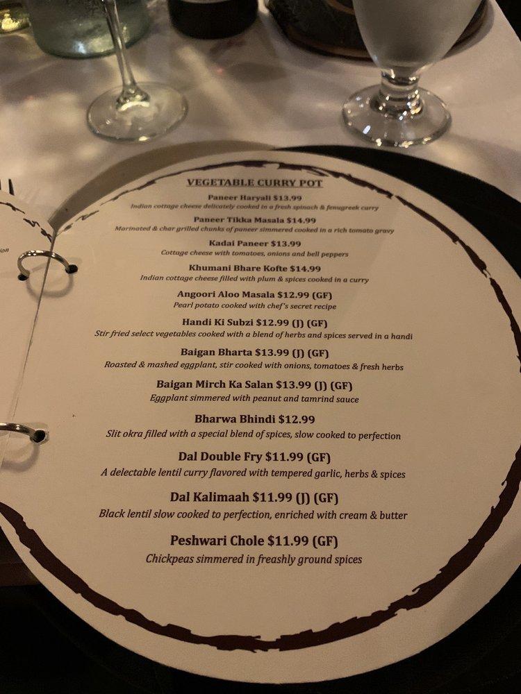 Menu at Chef's Table restaurant, Edison