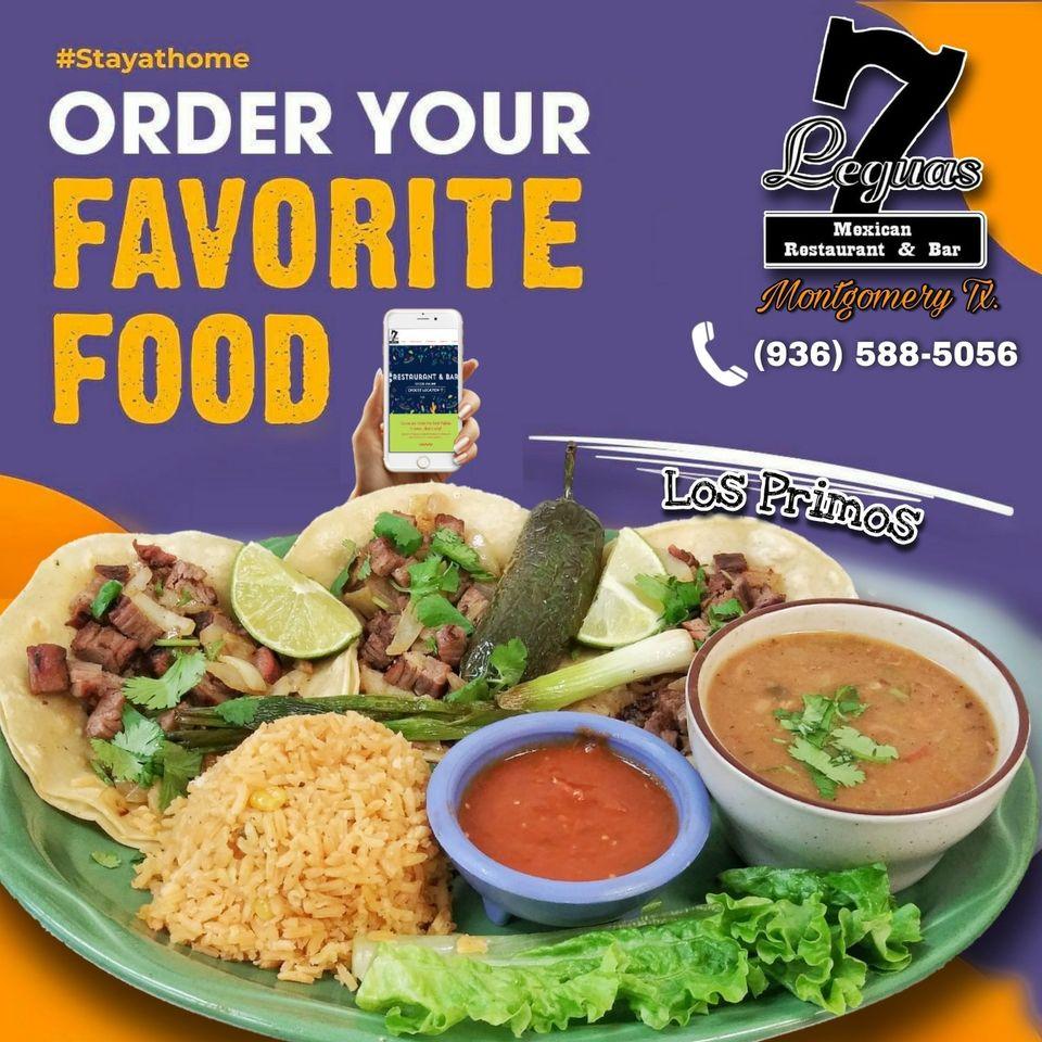 Menu at 7 Leguas restaurant, Conroe, TX105
