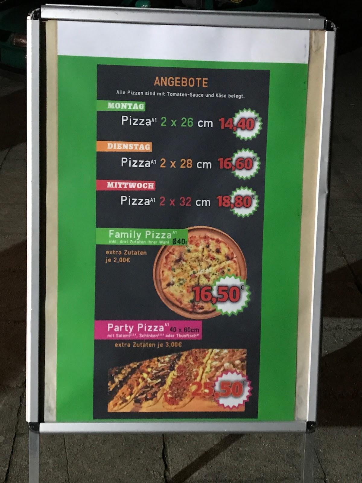 Speisekarte von Pizza Time, Verden (Aller)