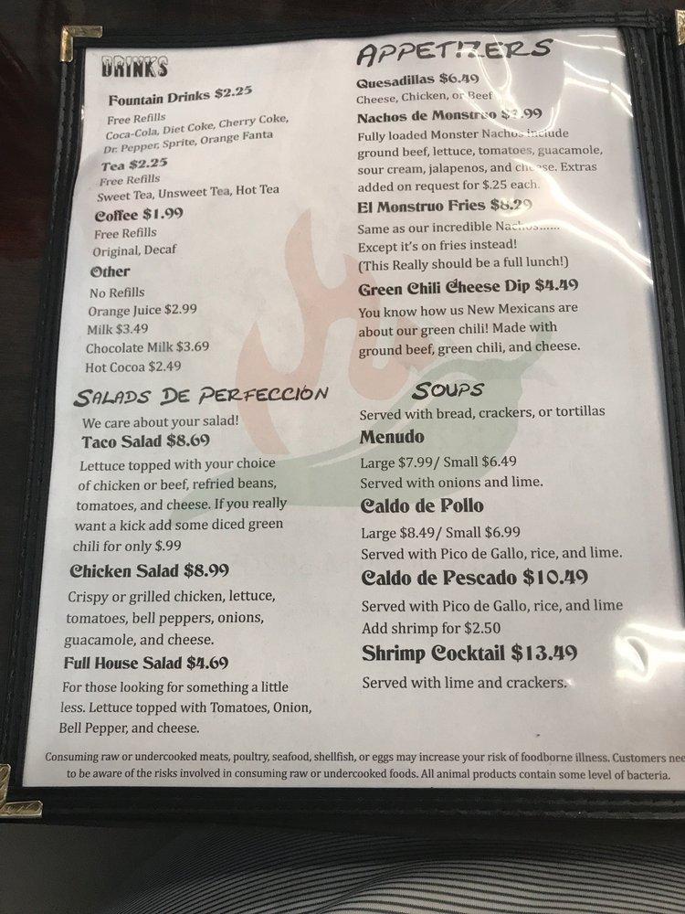 Menu at Geli's Cafe, Roswell