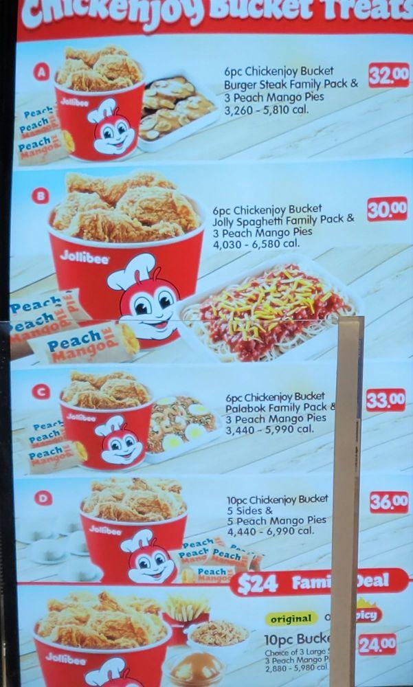 Menu at Jollibee fast food, Jersey City, 9 Path Plaza Level
