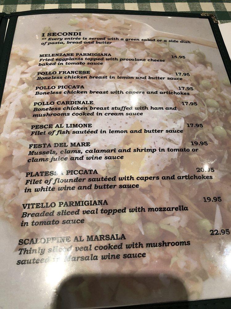 Menu at The Esposito's Fairfax restaurant, Fairfax