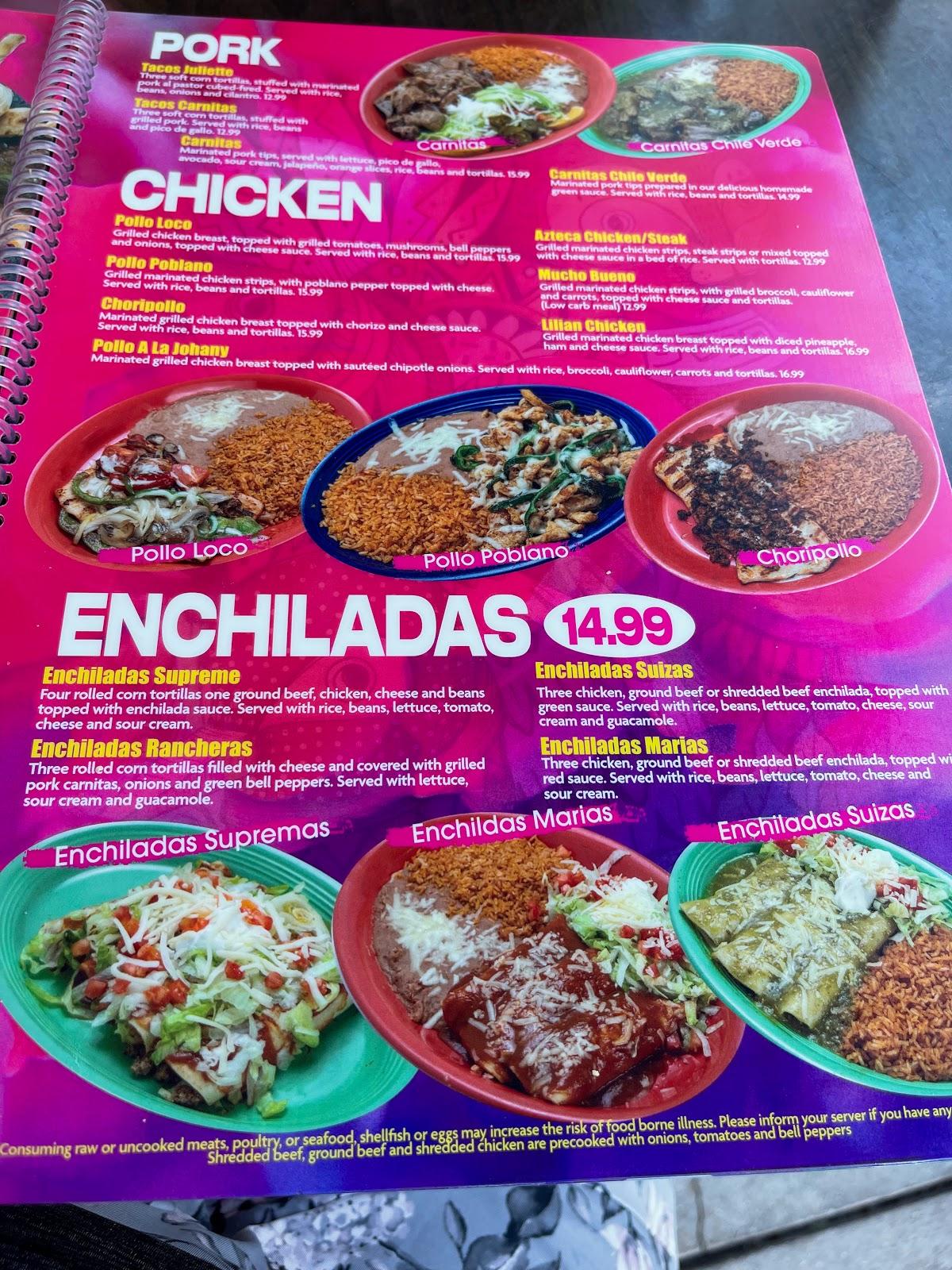 Menu at Blue Tequila Mexican Restaurant, Grill & Cantina, North Port