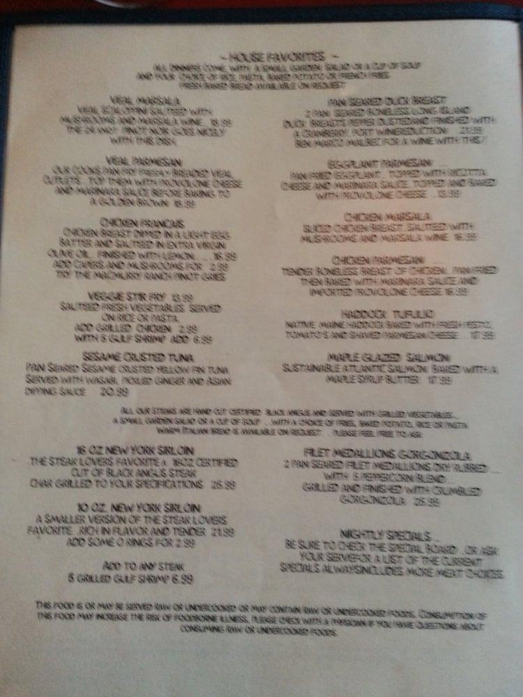 Menu at Tufulio's Restaurant & Bar Craft Beer Happy Hour Pizza