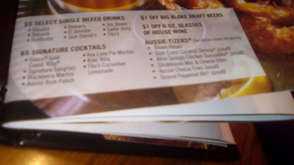 Menu At Outback Steakhouse North Miami Beach