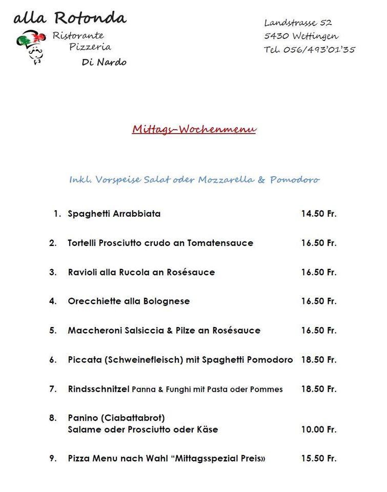 Menu di alla Rotonda 