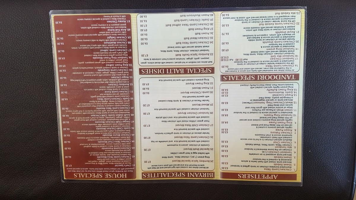 Menu at Bombay spice machen restaurant, Caerphilly, 2a Forge Rd