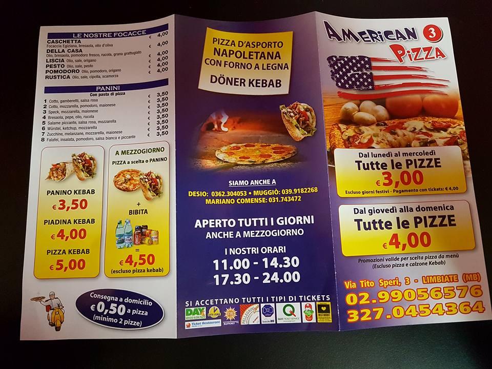 Menu Da American Pizza Ristorante Limbiate