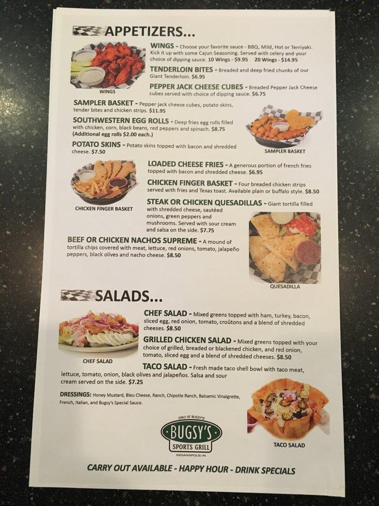 Menu At Bigsys Sports Grill Pub And Bar Indianapolis