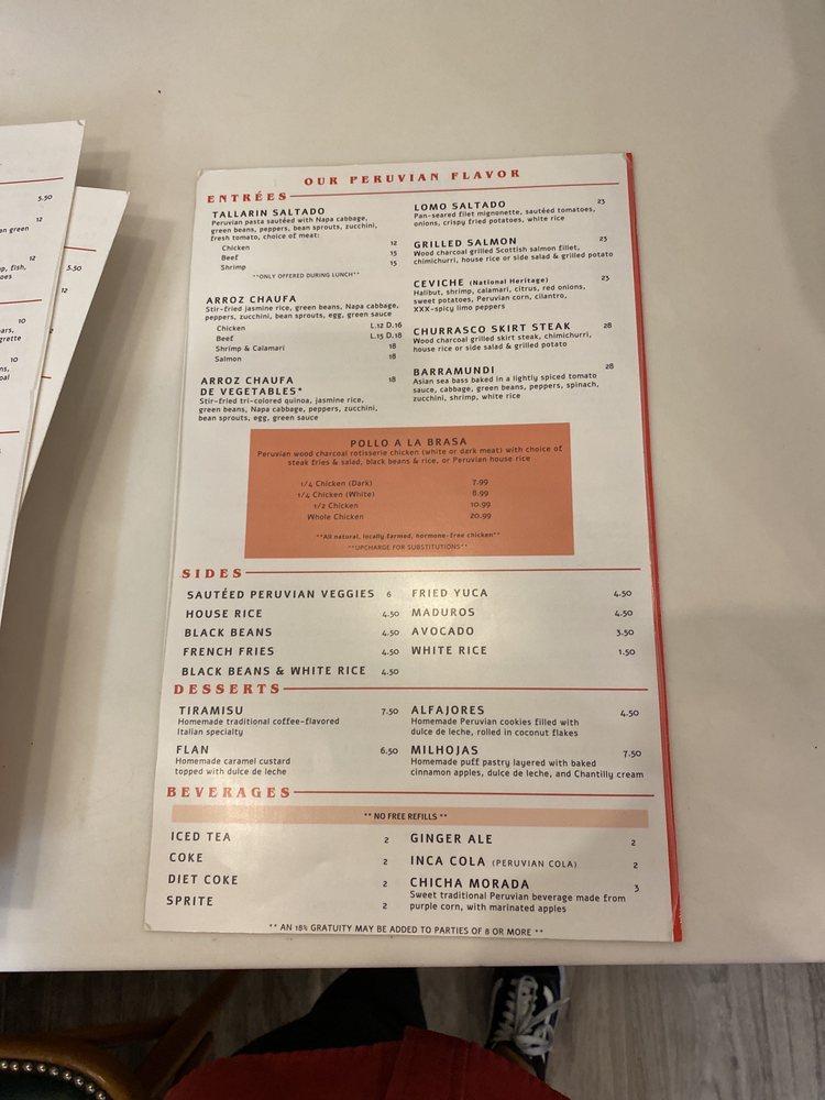 Menu at Embur Fire Fusion desserts, Greensboro