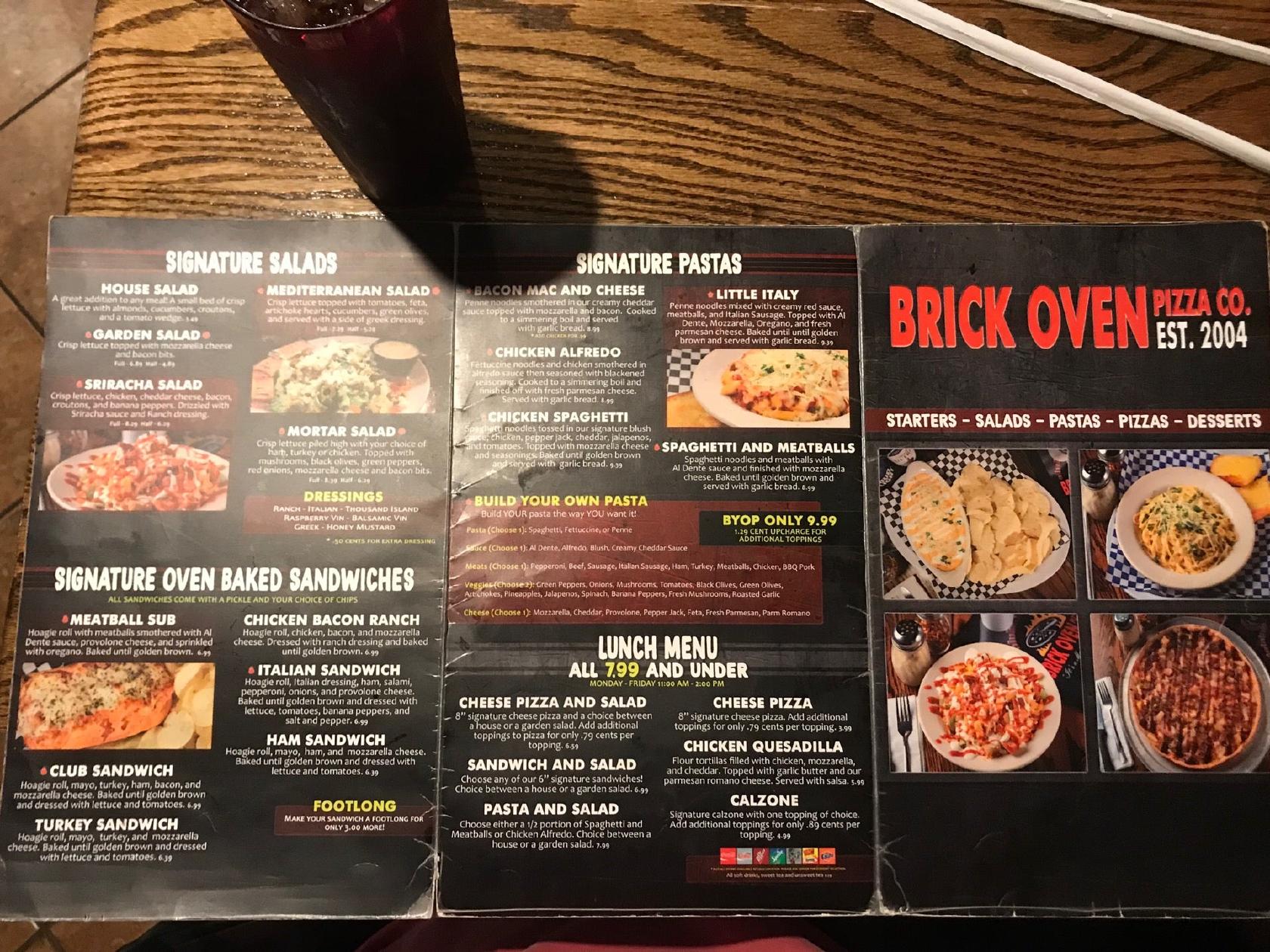 Menu at La Torcia Brick Oven Pizza Russellville pizzeria, Russellville