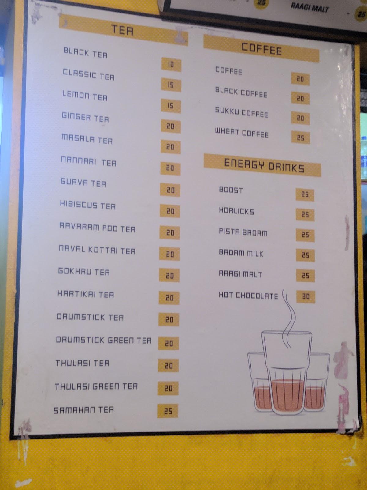 Menu at Tea King Karupatti Coffee, Walajapet, No53