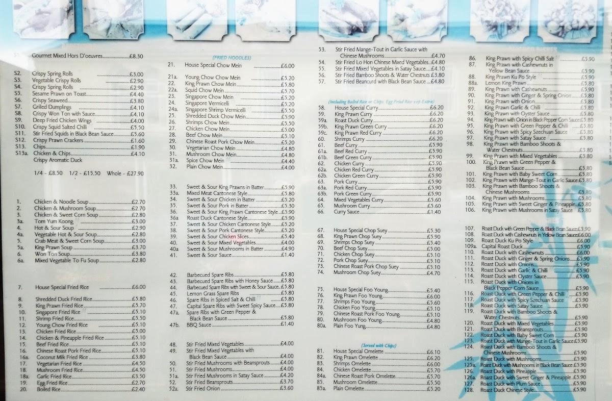 Menu at Panda House fast food, Taunton