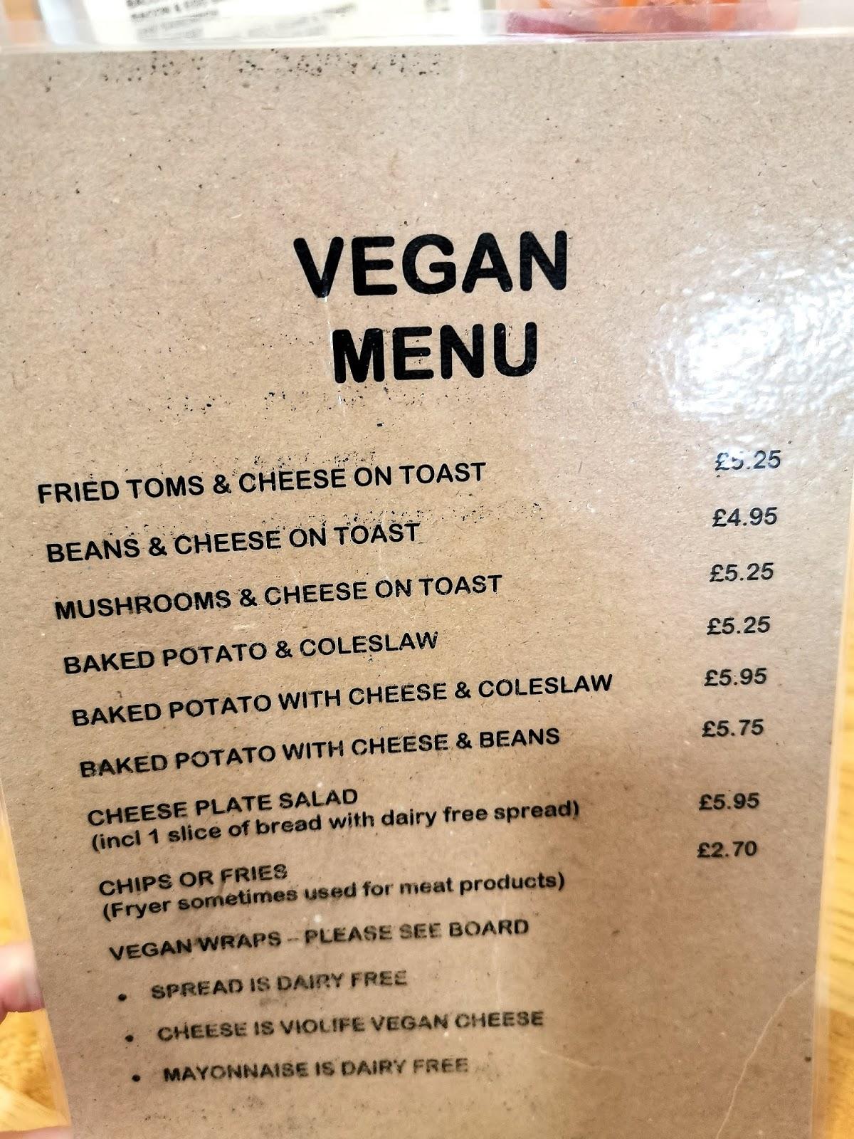 Menu at Charlie's Cafe, Northwich