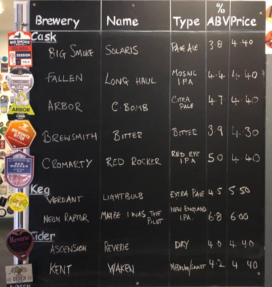 Menu at Hop and Vine pub & bar, Ruislip