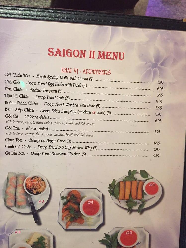 Menu at New Saigon Restaurant, Seattle, 6th Ave