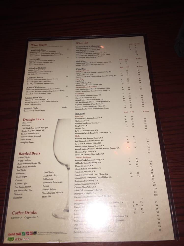 Menu at Connors Steak & Seafood pub & bar, Huntsville
