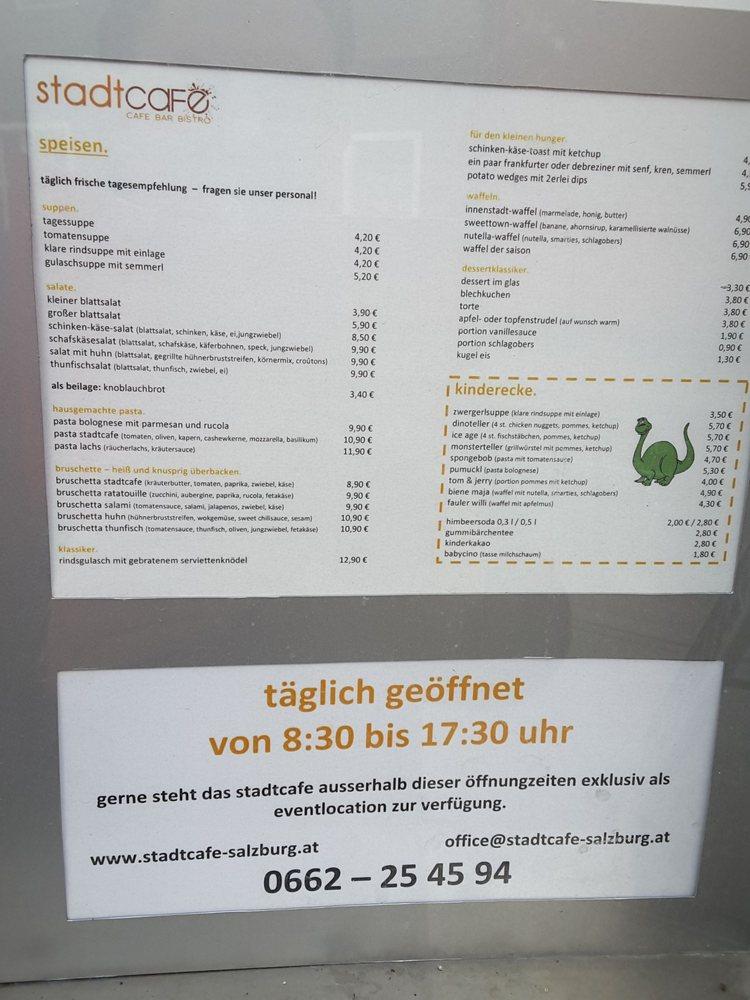 Speisekarte von Alpz Stadtcafe Salzburg, Salzburg