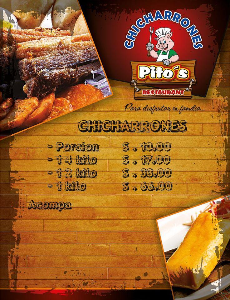 Menu at Chicharrones PITOS Restaurant, Comas