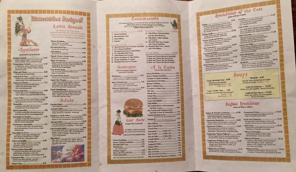 Menu at Casa Sanchez Restaurant, Prescott, W Gurley St