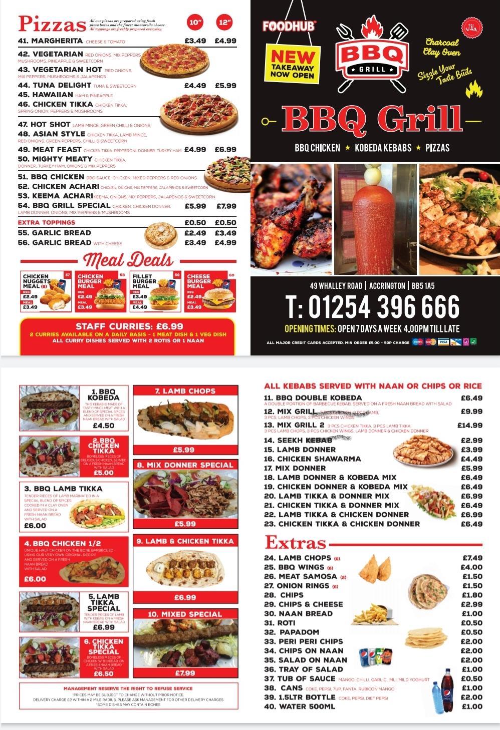 Menu at BBQ grill Accrington (HALAL), Accrington