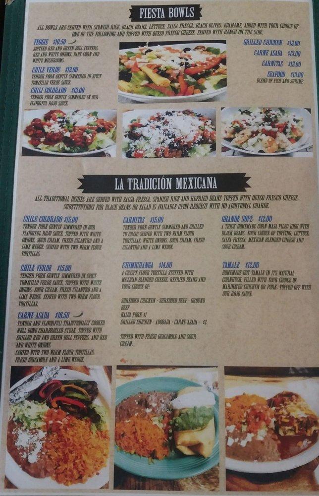 Menu at Chile Relleno restaurant, Kaneohe