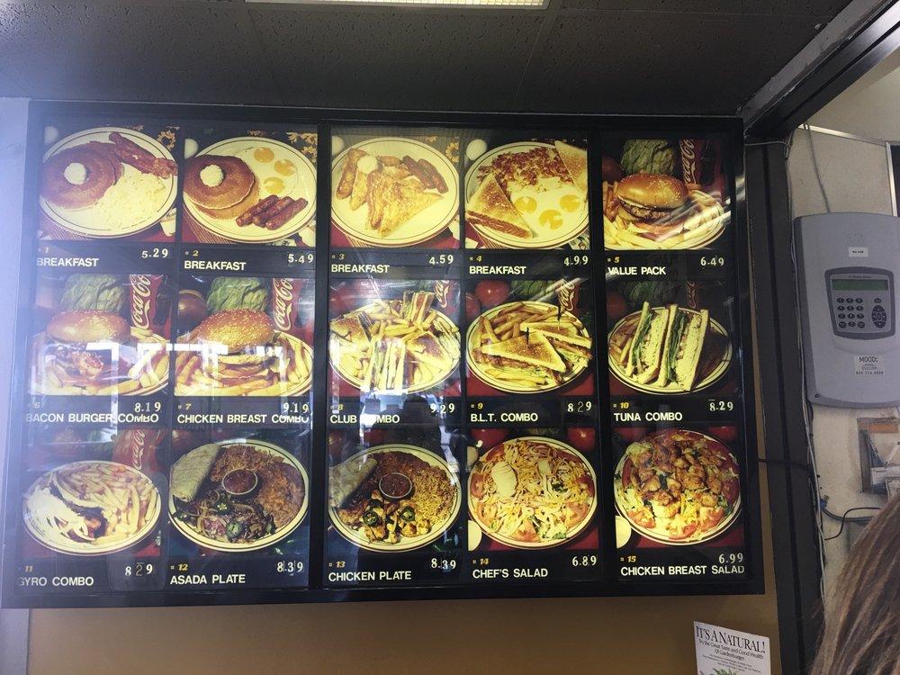 Menu at Burgers restaurant, Gardena