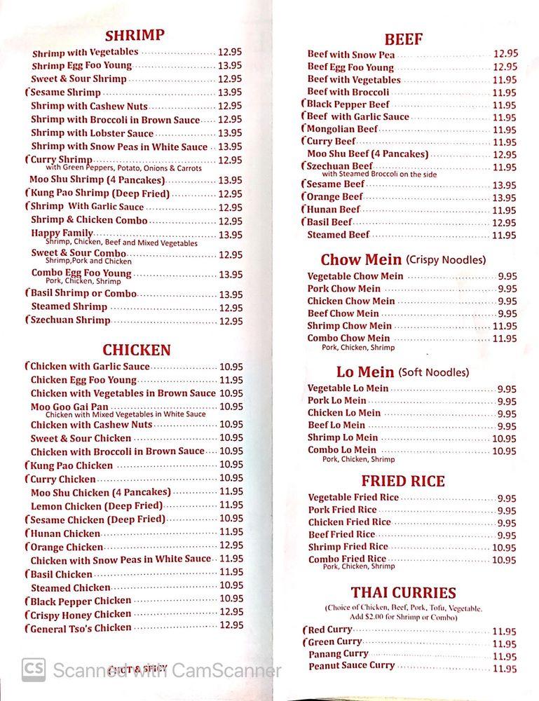 Menu at China Village Chinese Restaurant, Bailey, US Hwy 285