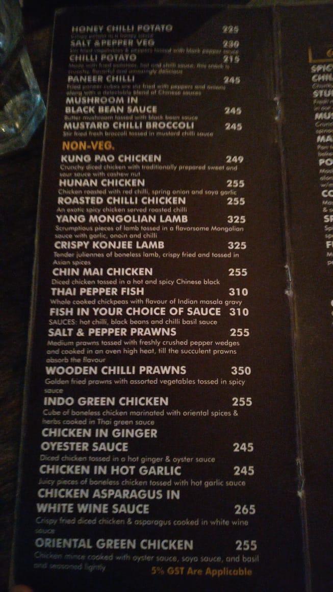 Mikachi Club Bar & Kitchen menu