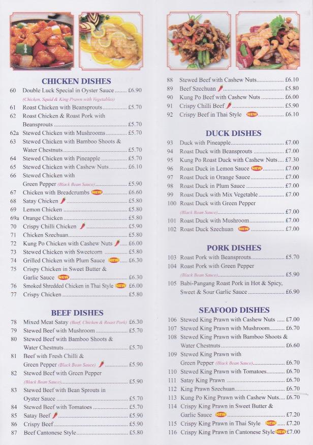 Menu at Double Luck Kitchen fast food, Newton Abbot