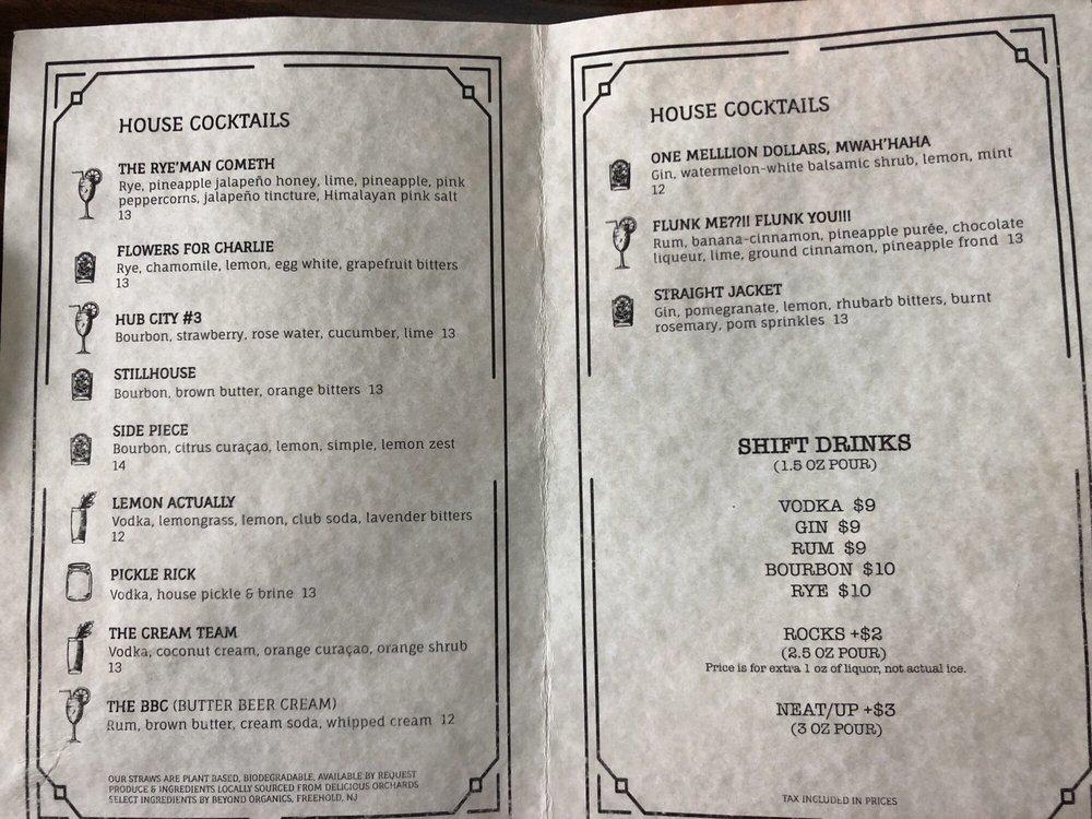 Menu at Colts Neck StillHouse pub & bar, USA