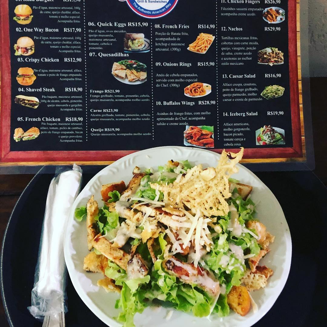 Menu at Guerra's Grill & Sandwiches restaurant, Curitiba