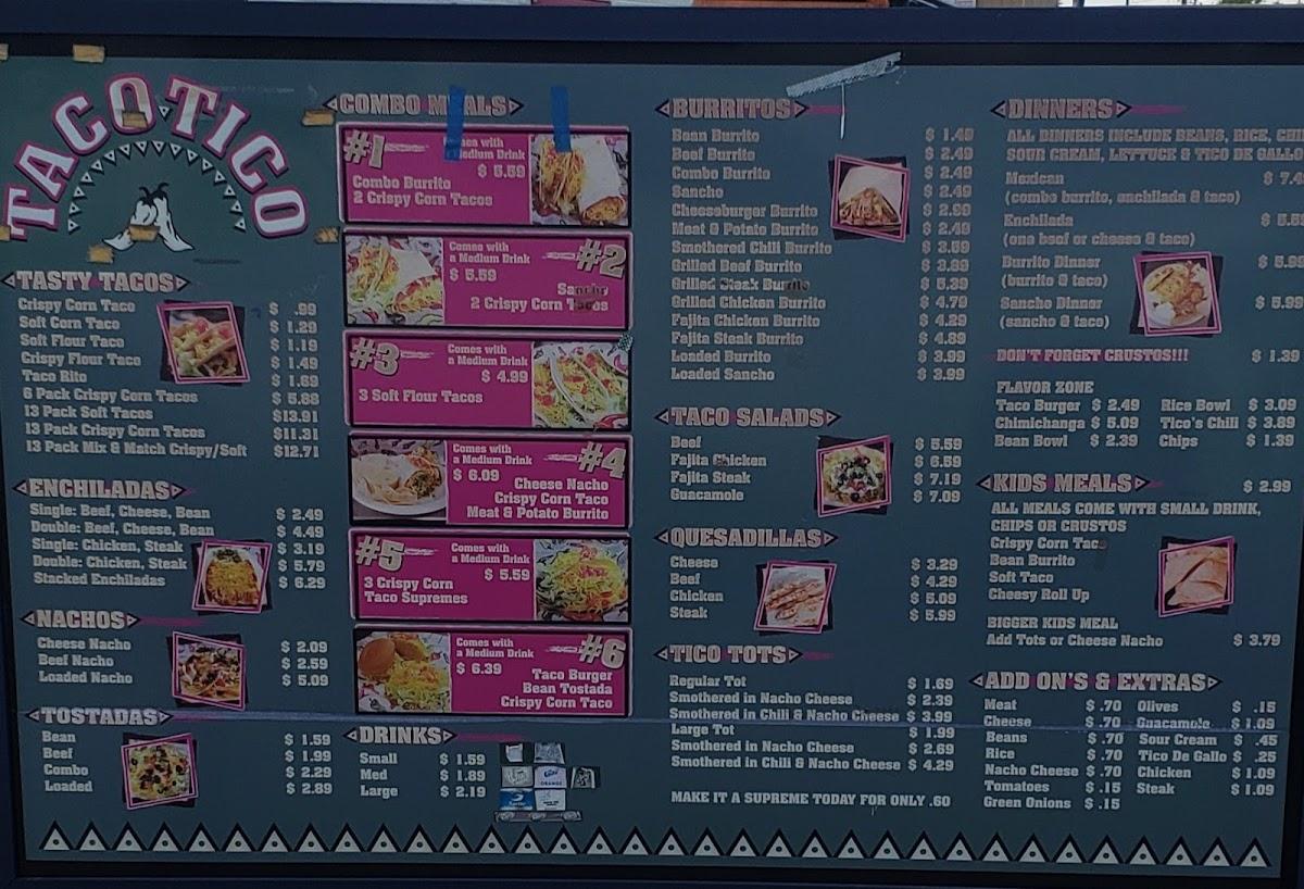 Menu At Taco Tico Restaurant Topeka Sw Th St