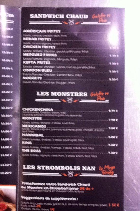 Menu At Pizz'Burger Pizzeria, Nice