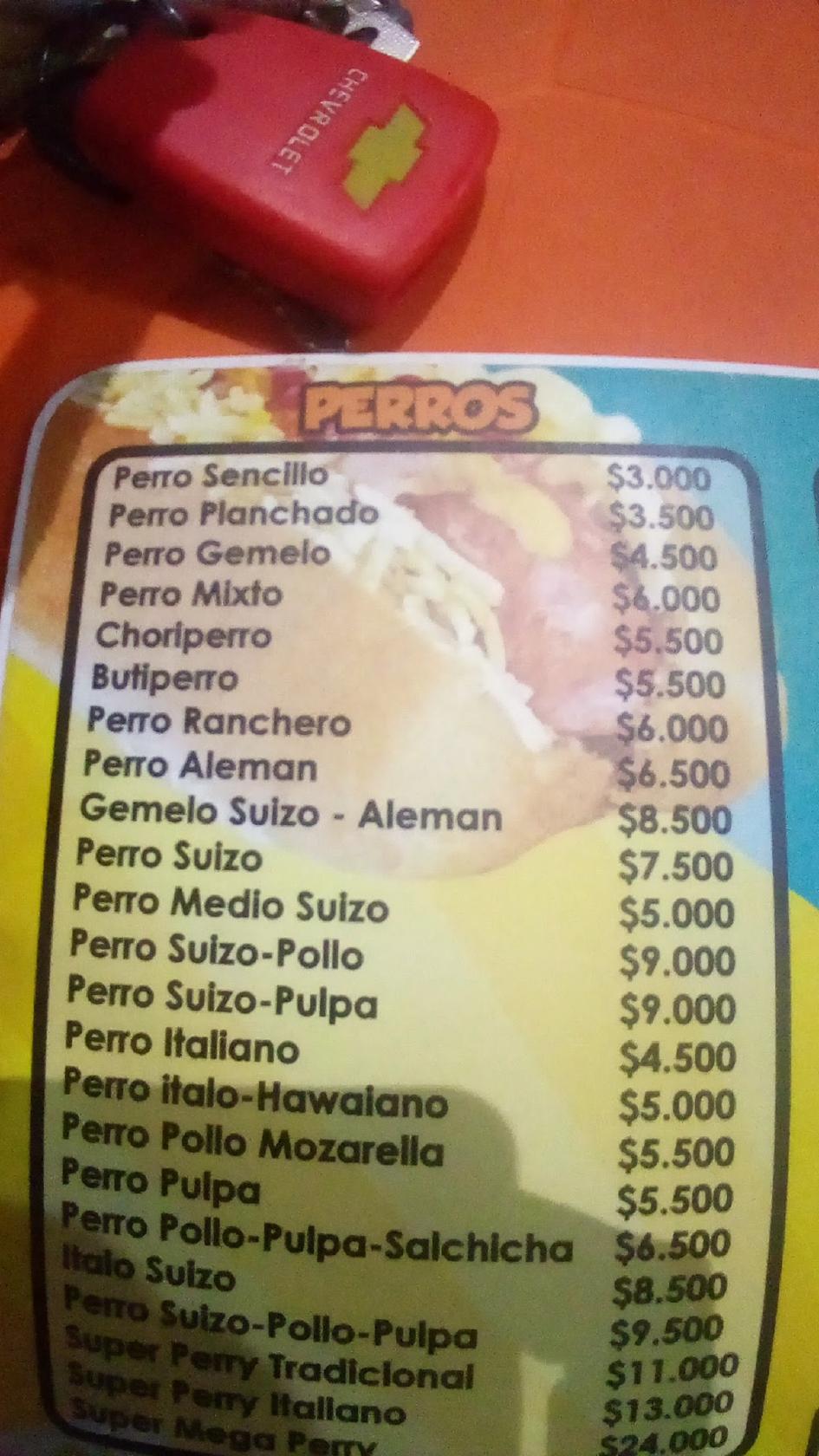 Menu at Fast Food Donde Perry, Barranquilla