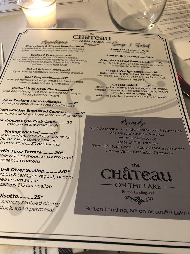 Menu at The Chateau Anna Maria pub & bar, Holmes Beach