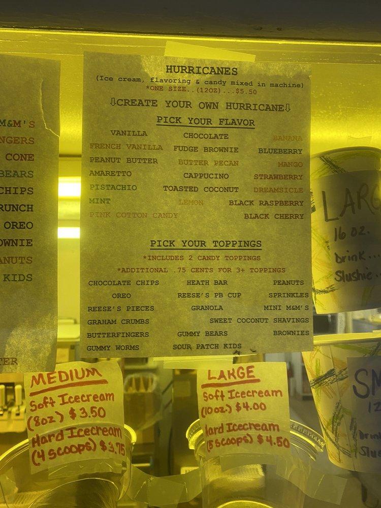 Menu at Custer's Last Stand, Wurtsboro