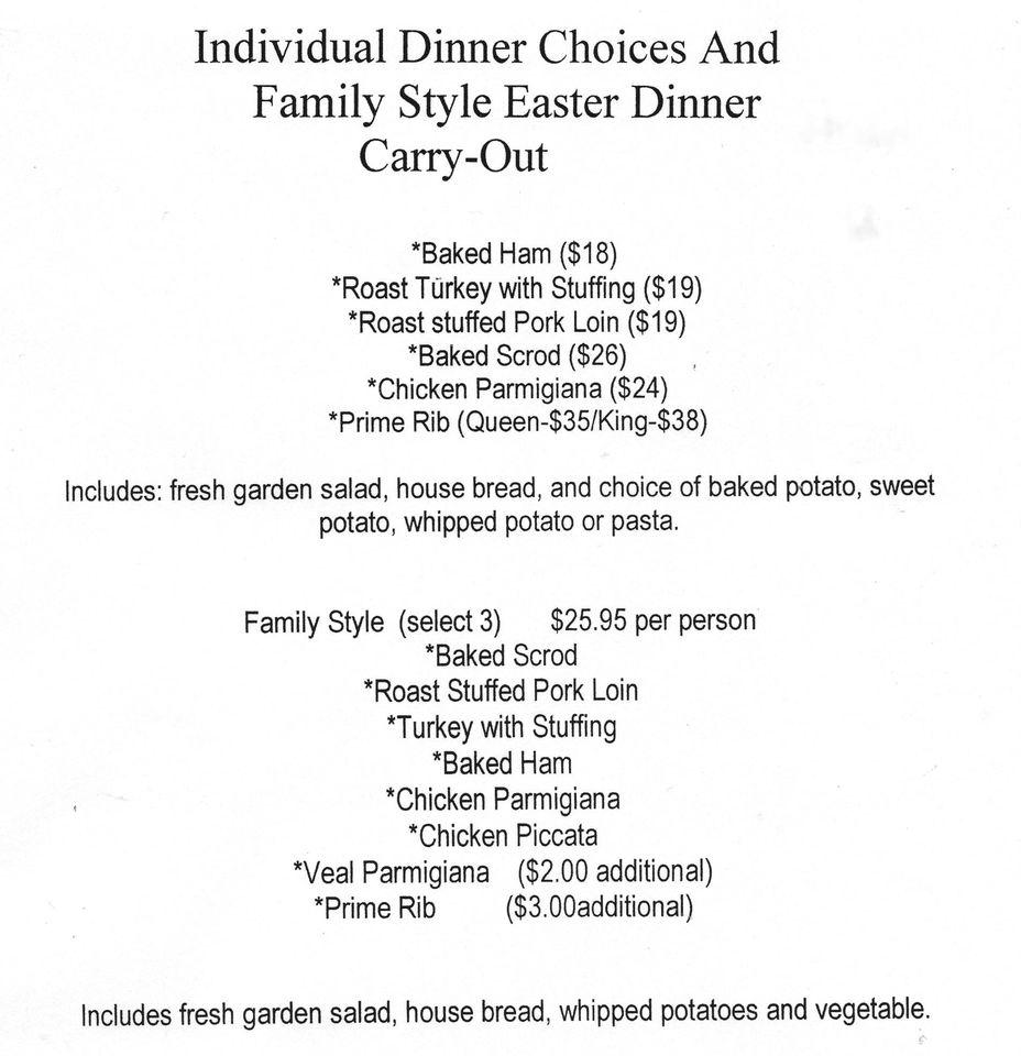 Menu at Lasca's Restaurant & Carry Out, Auburn