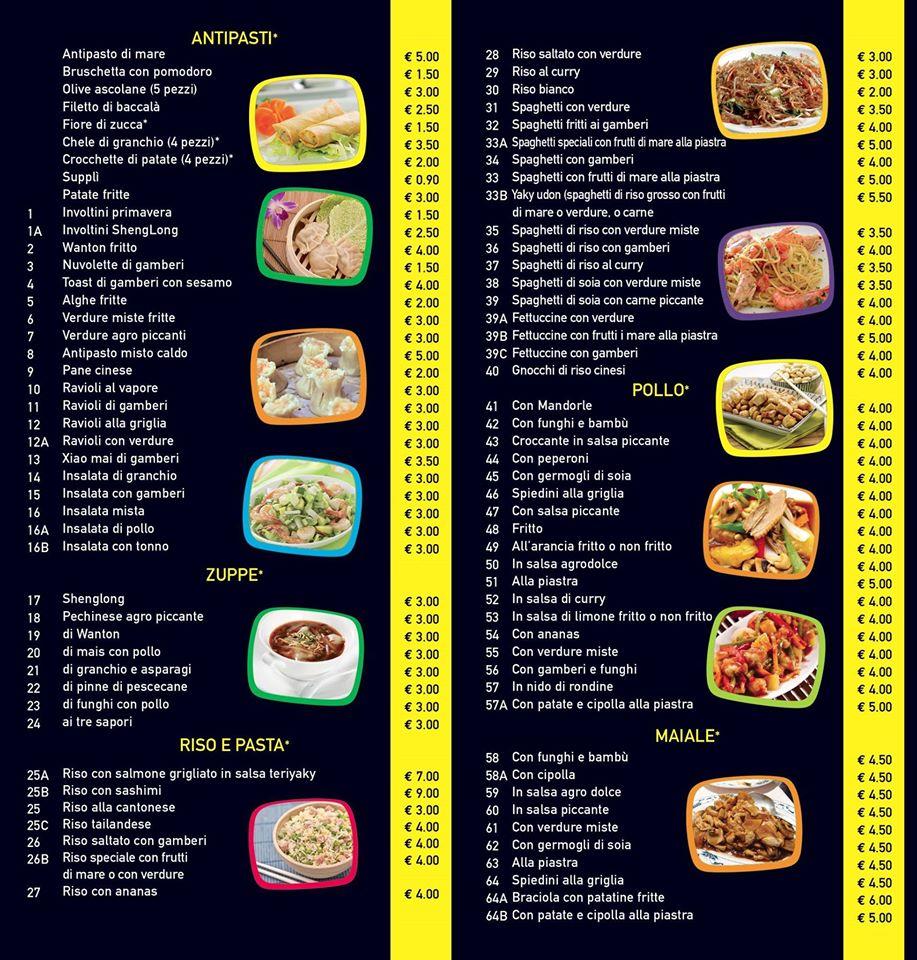 Menu di Sheng Long Casalotti Rome 