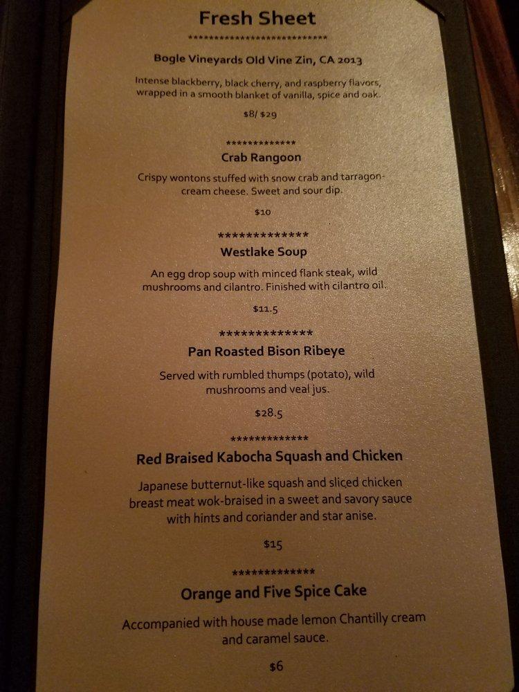 Menu at Terracotta Red restaurant, Everett