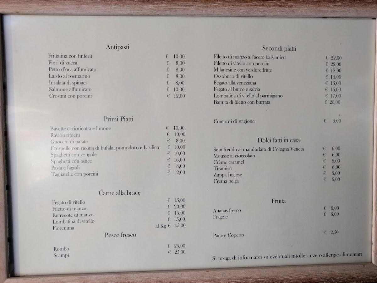 Menu Da Ristorante La Torre Monselice Piazza Giuseppe Mazzini