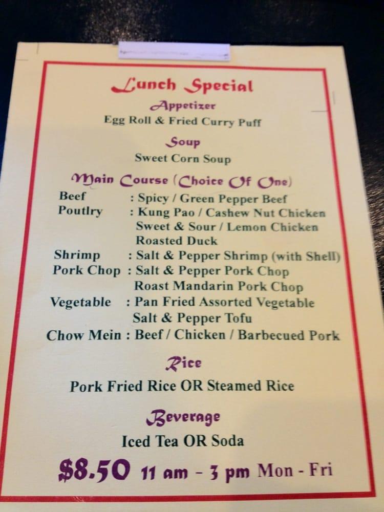 Menu at Joyful House Chinese Cuisine restaurant, Las Vegas