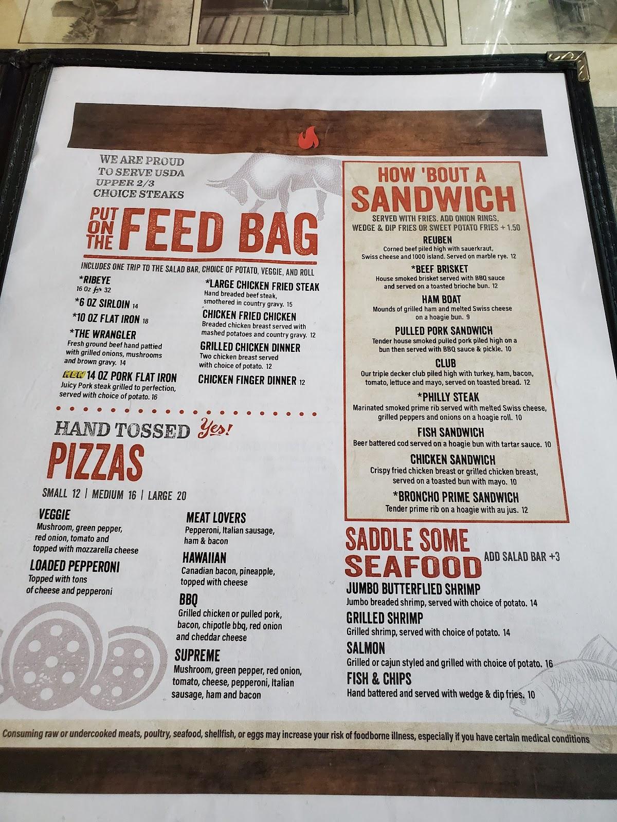 Menu at Broncho Grill House & Bar, Torrington